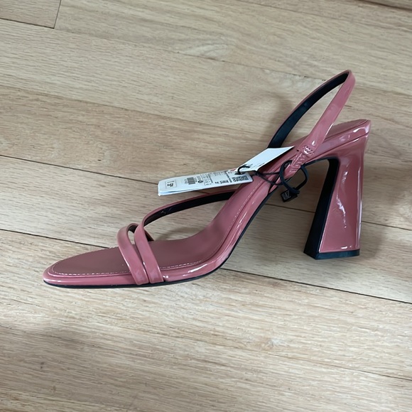 Zara pink wide strappy heel size 41 - Picture 4 of 7